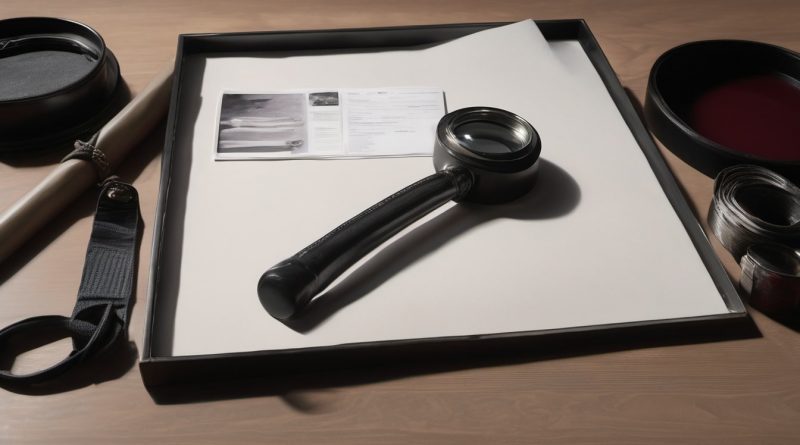 Martial arts investigation evidence desk